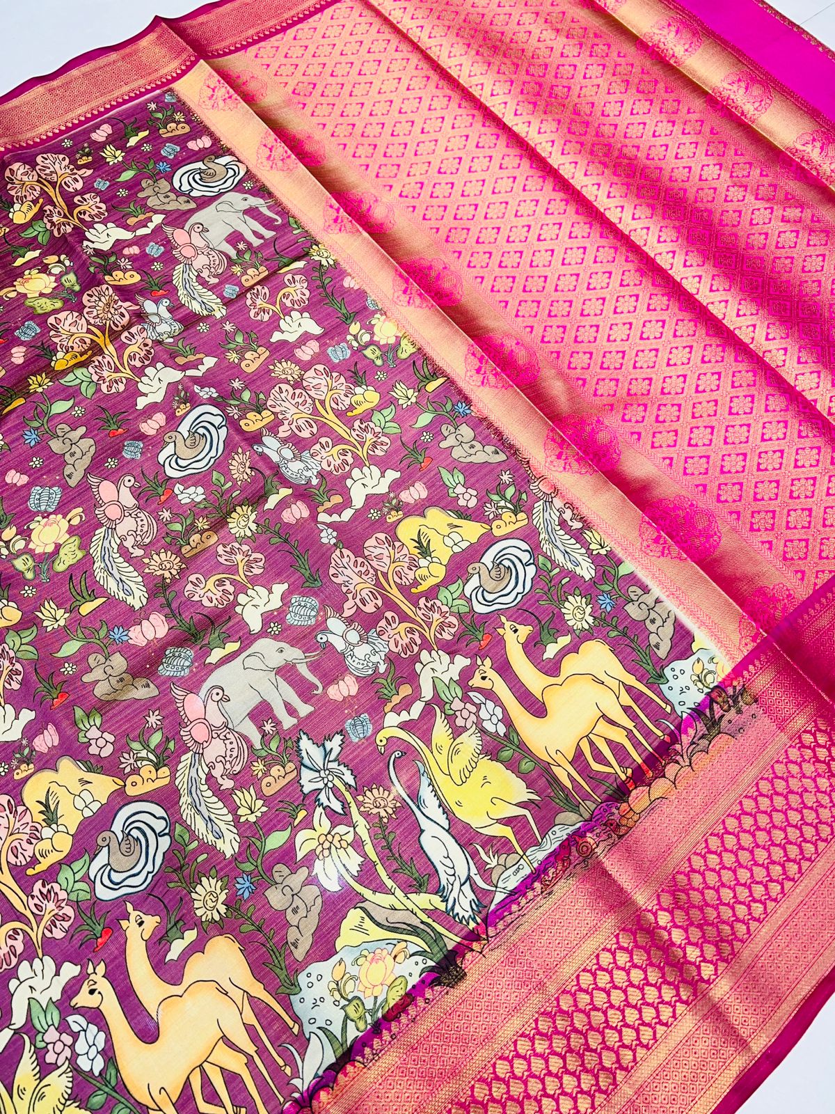 kalamkari tissue silk vol 2 Printed Non Catalog Sarees